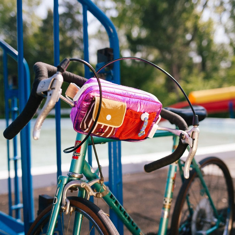 Sac banane pour vélo rose